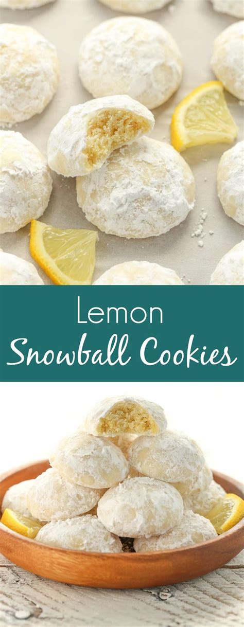 Buttery And Tender Lemon Cookies Rolled In Powdered Sugar These Lemon Snowball Cookies Are So