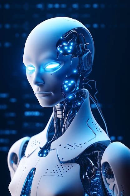 Premium Photo ChatGPT A Thinking Robot A Humanoid Robot Faces Closeup