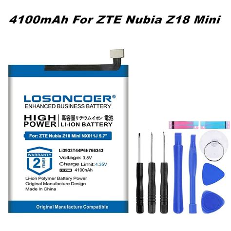 LOSONCOER batería para teléfono móvil Pila de 4100mAh para ZTE Nubia