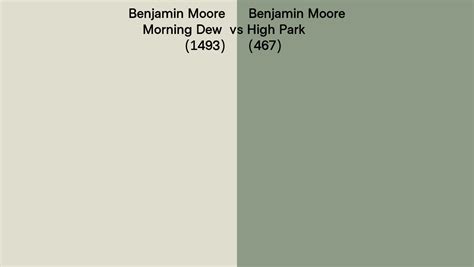 Benjamin Moore Morning Dew Vs High Park Side By Side Comparison