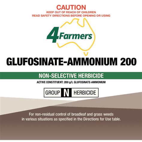 Glufosinate Ammonium 200 Glufosinate Ammonium 200 G L 20L