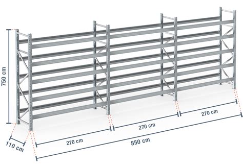 M Pallet Rack Pr F Galvanised Cm Deep M High