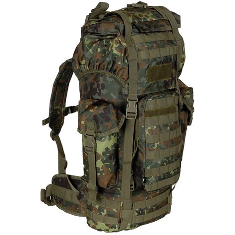 BW Kampfrucksack MOLLE 65 L Alu Ausst Flecktarn