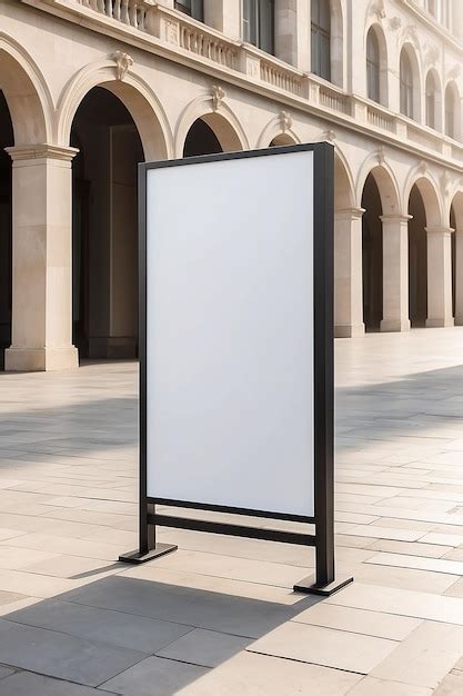 Premium Photo | Outdoor Art Exhibition Signage Mockup with blank white empty space for placing ...