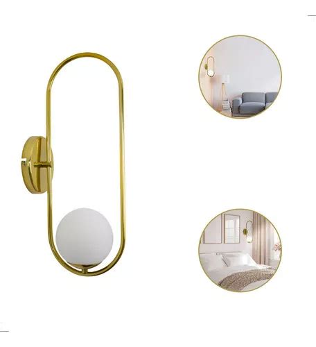 Lámpara aplique de pared de pared Spot Line Pendulo color dorado pulido