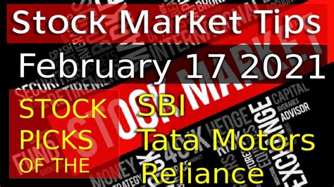 Stock Market Tips Today February Stock Picks Today Sbi