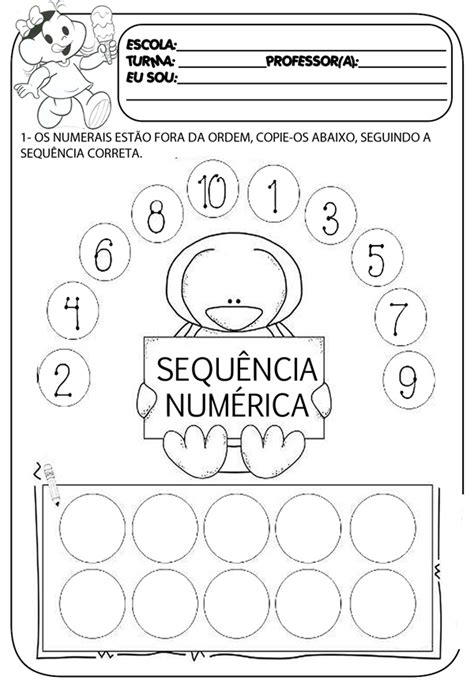 Atividades de Sequência numérica Click Escolar