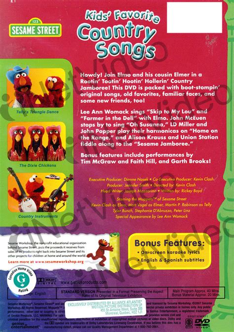 Kids' Favorite Country Songs - (Sesame Street) on DVD Movie