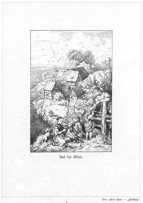 Ludwig Richter Auf Der Wiese Free Stock Illustrations Creazilla