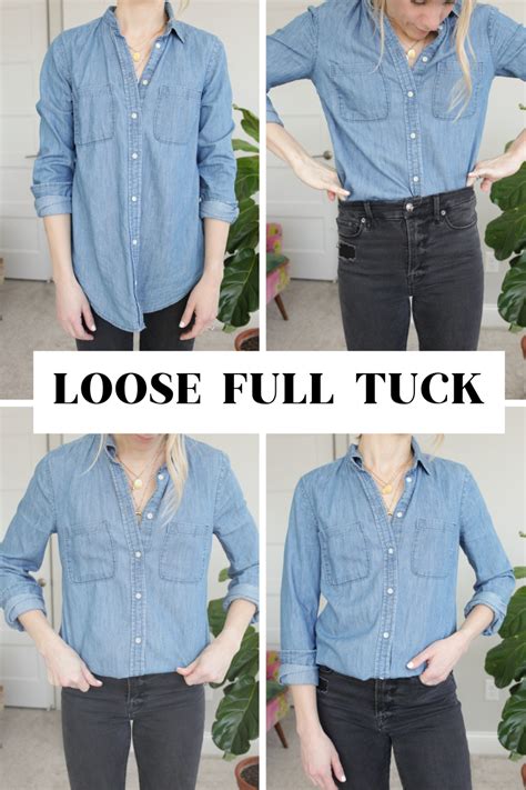 How To Tuck In A Shirt 4 Easy Tucking Styles Paisley Sparrow