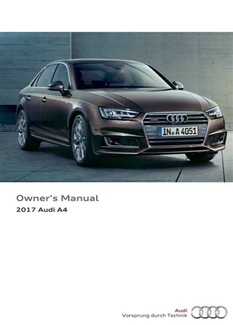 2017 Audi A4 owner's manual - Zofti