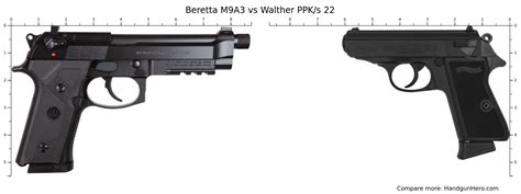 Beretta M9A3 Vs Walther PPK S 22 Size Comparison Handgun Hero