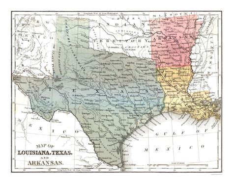 Map Of Texas And Arkansas California Southern Map