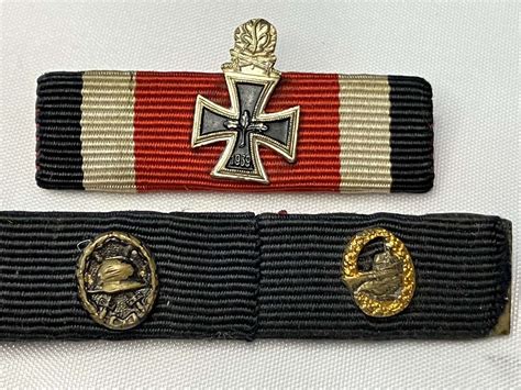 1957 Knights Cross With Oak And Swords Kriegsmarine Ribbon Bar Set