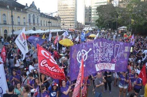 Sintrajufe RS Participa De Ato Do Dia Internacional De Lutas Das Mulheres