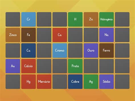 Jogo Da Mem Ria Elementos Qu Micos Combine Os Pares