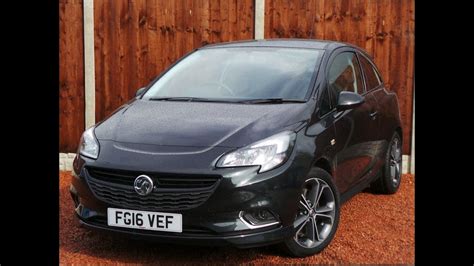 2016 16 Vauxhall Corsa 1 4 16V 150ps Black Edition 3dr In Black YouTube