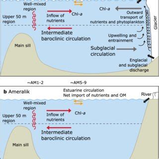 Fjord schematic of connections between circulation patterns and ...