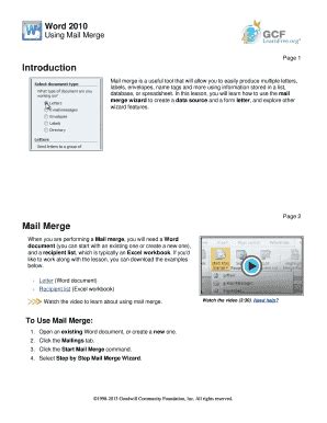 Fillable Online Mail Merge Is A Useful Tool That Will Allow You To