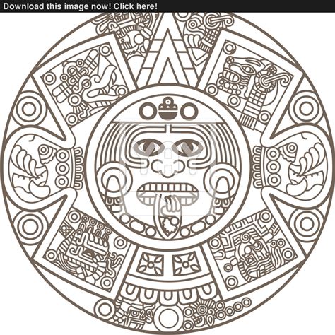 Aztec Calendar Drawing At Getdrawings Free Download