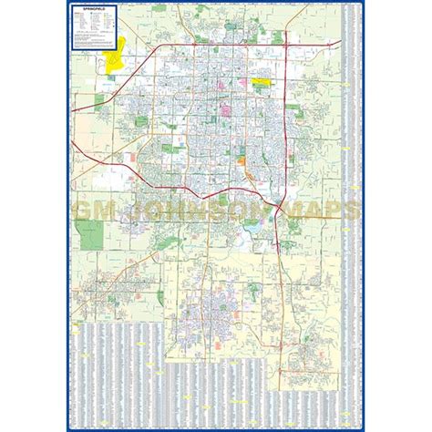 Springfield Joplin Missouri Street Map Gm Johnson Maps