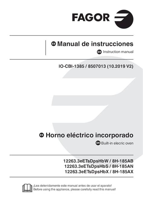 PDF ES Manual de instrucciones 2019 11 15 ES Horno eléctrico