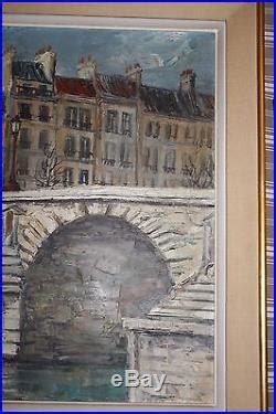 Peinture huile sur toile vue de Paris signé Kristoff peintre Russe