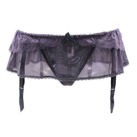 Sexy Gauze Garters Lace Skirt Garters Belts With Thongs High Quality