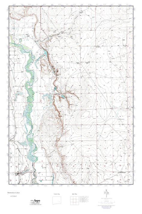 MyTopo Bottomless Lakes New Mexico USGS Quad Topo Map