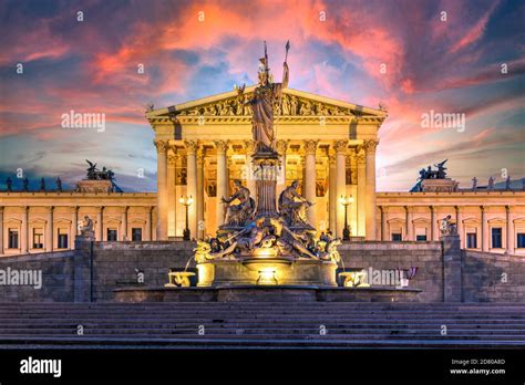 Austrian Parliament Building Vienna Austria Stock Photo Alamy