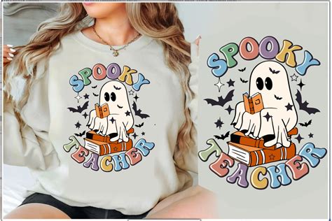 Spooky Teacher Cute Ghost T Shirt Design Graphic By T Shirt Design