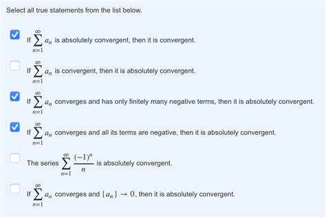 Solved Select All True Statements From The List Below If