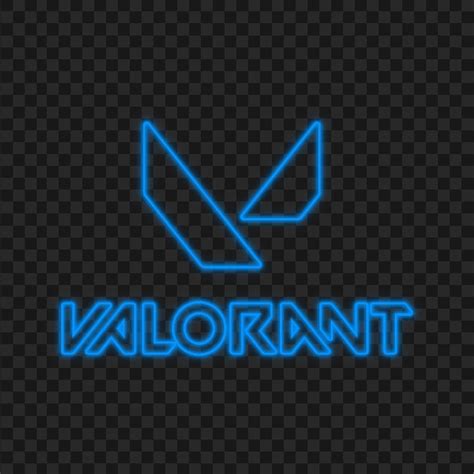 HD Valorant Neon Blue Logo With Symbol PNG | Citypng