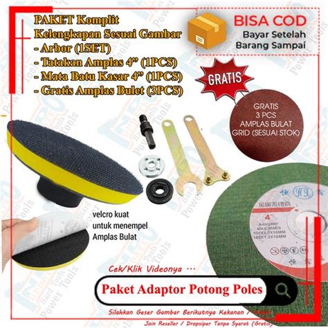 Jual Dudukan Tatakan Amplas Kertas Tempel Velcro Strap Inch Gurinda