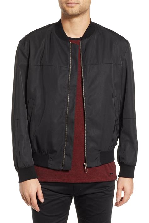 Boss By Hugo Boss Synthetic Bestino Slim Fit Bomber Jacket In Black For