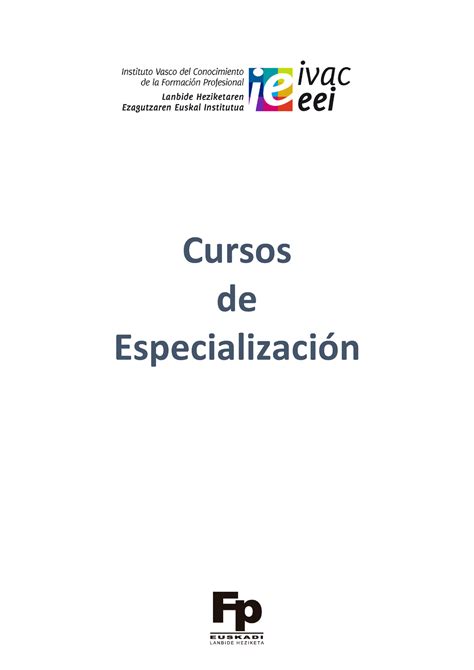 Cursos especializacion c Cursos de Especialización ii Curso de