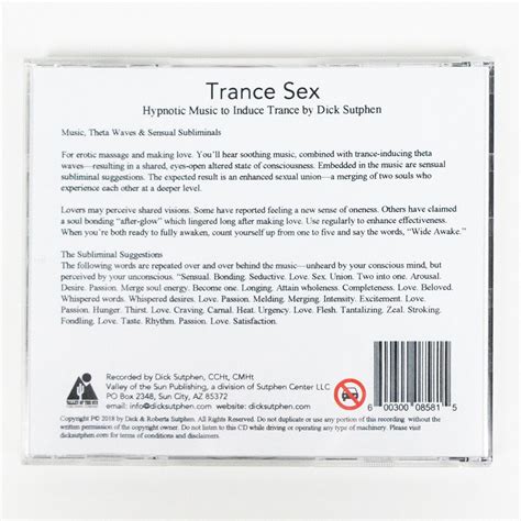 Trance Sex Hypnosis Inducing Music With Subliminal Suggestions Cd Dick