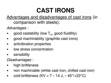 Ppt Cast Irons Powerpoint Presentation Free Download Id9366184