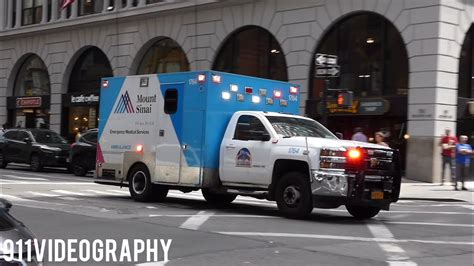 2x NYPD Cruisers And Mount Sinai EMS Ambulance 1764 Responding YouTube