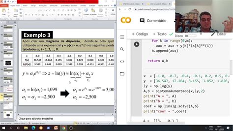 Curso Cálculo Numérico Modulo 06 Aula 09 Método dos Quadrados