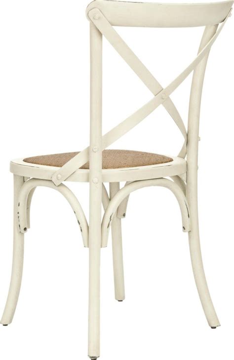 Safavieh Franklin X Back Farmhouse Chair Set Of Distressed Ivory