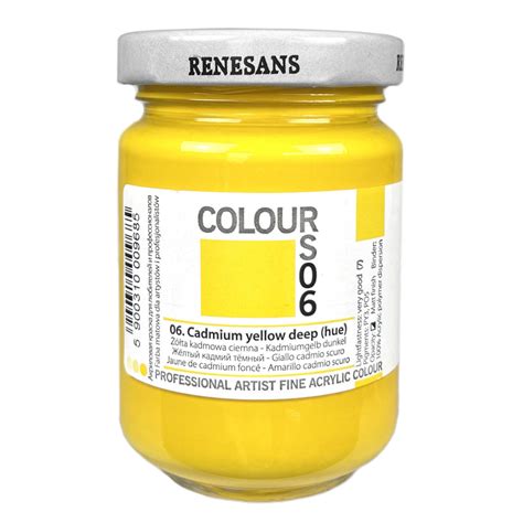 Farba Akrylowa Colours Renesans 06 Cadmium Yellow Deep 125 Ml