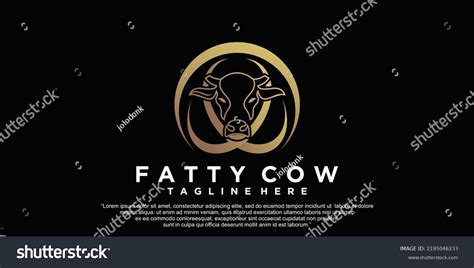 Fatty Cow Icon Logo Design Vector Stock Vector (Royalty Free ...