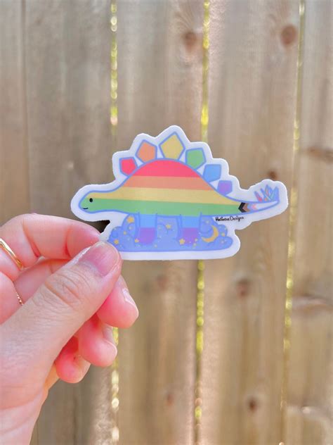 Lgbtqia Pride Sticker Pride Flag Dinosaur Sticker Pride Sticker