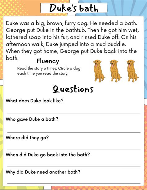 Reading Comprehension Passages 1st Through 3rd Grade Part 3 Made By