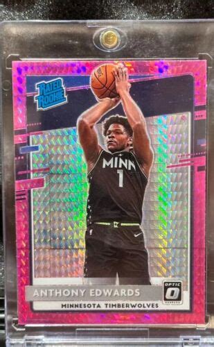 Anthony Edwards Panini Donruss Optic Rated Rookies Hyper Pink