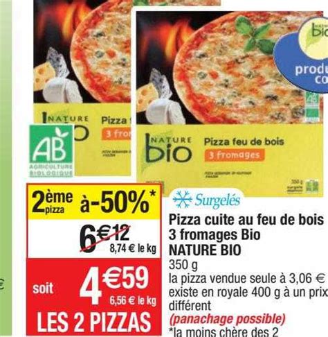 Promo Pizza Cuite Au Feu De Bois Fromages Bio Nature Bio Chez Cora