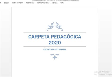 Carpeta Pedagogica 2020 Planificacion Curricular