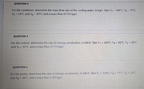 Solved For The Condenser Determine The Mass Flow Rate Of