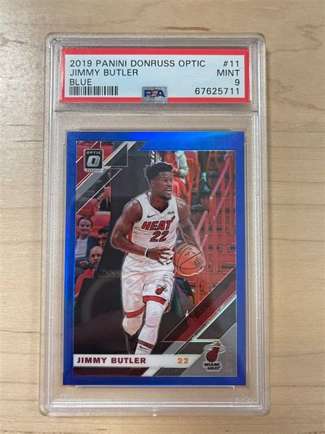 2019 20 Panini Donruss Optic JIMMY BUTLER Blue Prizm 59 PSA 9 11